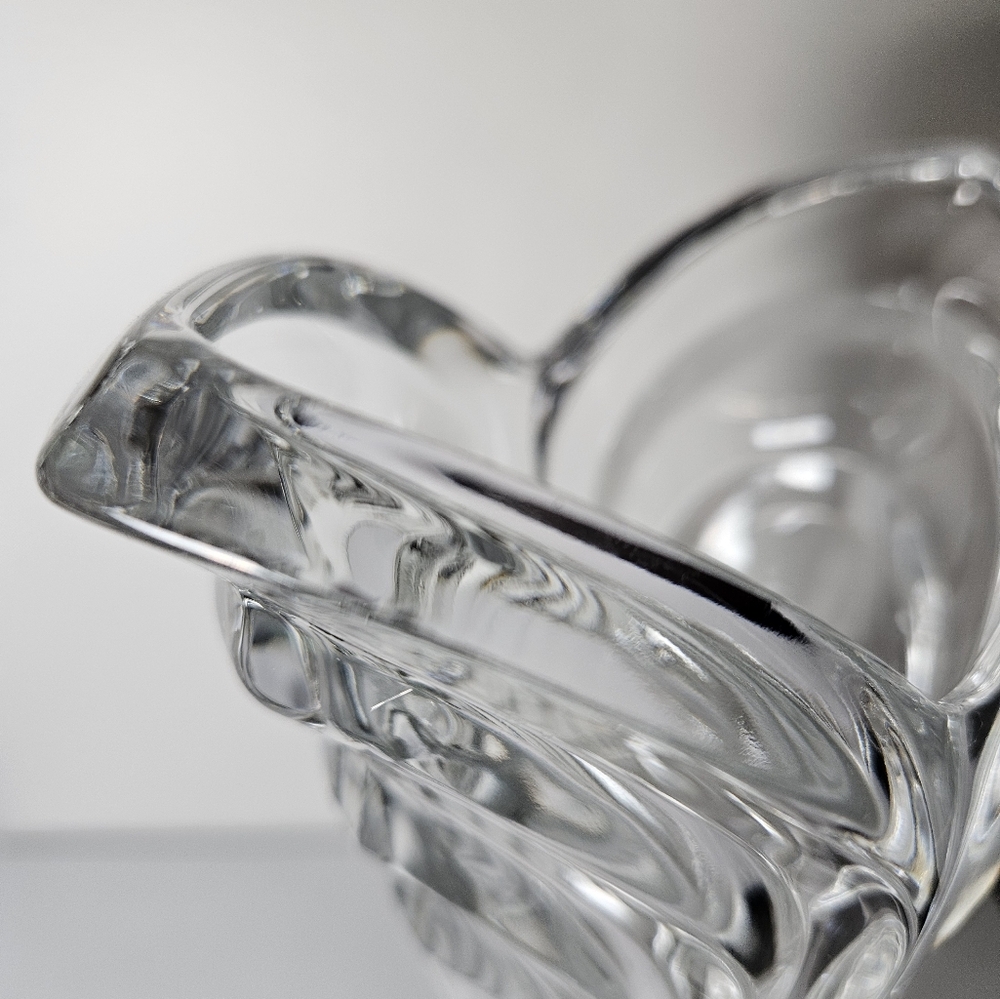 Vintage Mikasa Mystic Suite Heavy Clear Glass Vase 8" Japan - Picture 5 of 6